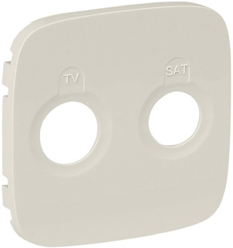 Лицевая панель Legrand Valena Allure для 2-м. розетки TV+SAT слоновая кость фото Лицевая панель Legrand Valena Allure для 2-м. розетки TV+SAT слоновая кость картинка